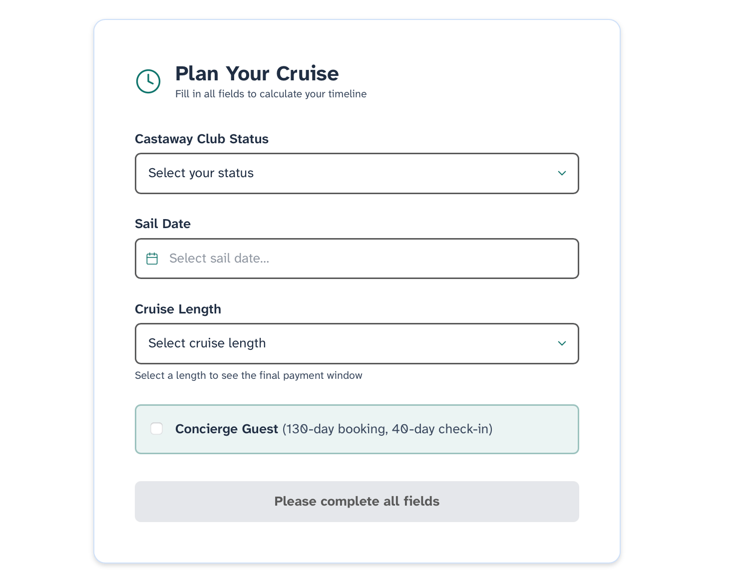 Find Your Exact DCL Planning & Check-in Dates